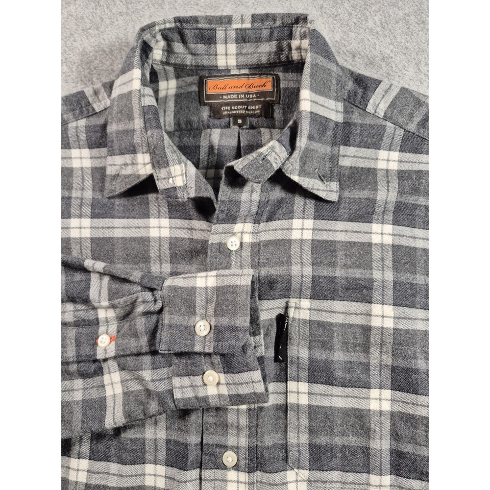 Ball and Buck The Scout Shirt Small Plaid Button‎ Down Long Sleeve Made in USA